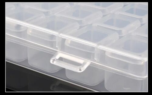 Plastic Beads Storage Box Transparent 28 Grid Organizer Durable Diamond Painting - Picture 4 of 24