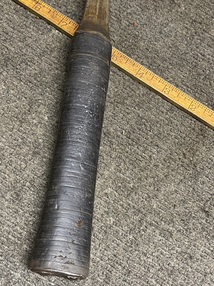 Antique Estwing 16 Oz Ball Peen Hammer With Stacked Leather Handle USA