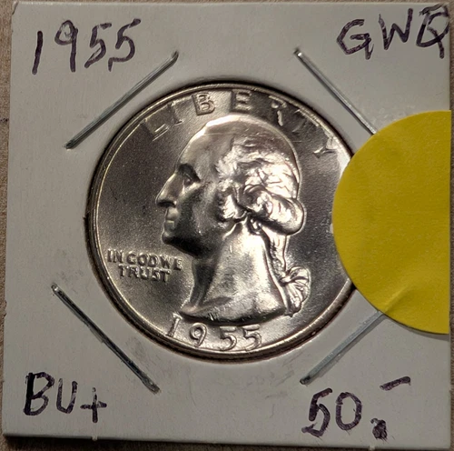 1955, 1955D & 1956D Washington Quarters (BU+)
