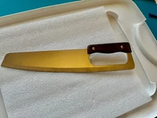  Wood Handle Chopping Rocker Knife. Japan Stainless