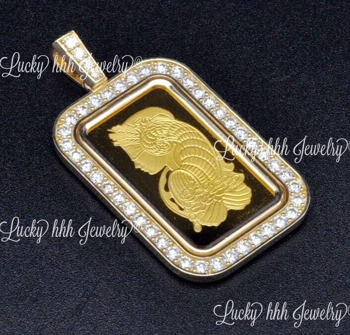 Credit Suisse Pamp Gold Bullion 14k Yellow Gold Diamond