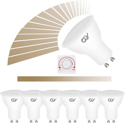 GU10 6er-Pack LED-Lampen dimmbar 7 W (entspricht 60 W)530 lm 4000 K Neutralweiß