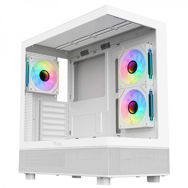 Itek CASE GAMING TOWER SHOWBUI 42W - NO ALIMENTATORE - ARGB FAN - BIANCO (ITGCAS
