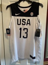 Nike Team USA Basketball Olympics James Harden #13 White Jersey