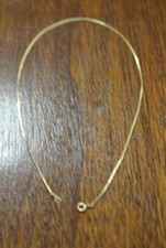 Gold Toned Rope Chain Necklace Tarnished 17" Length