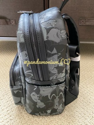 NWT Loungefly Black and Gray Embossed Disney Villains Backpack Amazon.com: Loungefly Disney Villains Debossed All Over  main image 2