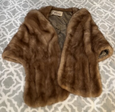 Fur Wrap Shawl Stole Or Shrug Lined With Defects William Rosendorf
