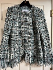 CHANEL 17A PARIS-COSMOPOLITE NEW FANTASY TWEED BLUE PINK Jacket FR42 $9K