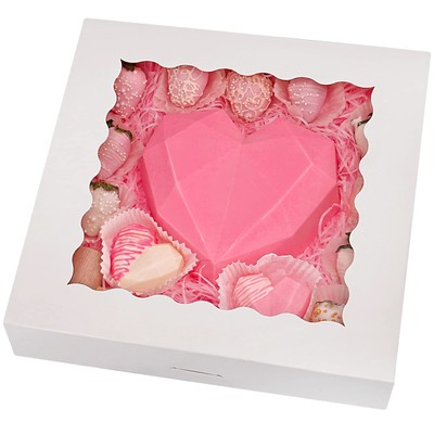 	20-Pack Pie Boxes 12 X 12 X 2.5 Bakery Boxes with Window White Cookie Boxes	