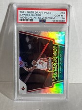 2021 Panini Prizm Draft Picks Widescreen 18 SILVER Kawhi Leonard - PSA 10