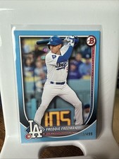 2025 Bowman Freddie Freeman #5 Sky Blue 070/499 Los Angeles Dodgers