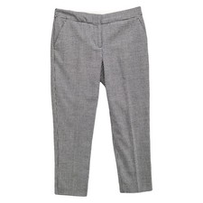 Talbots Hampshire Pants Womens Black Cream Houndstooth Flat Front Size 4P