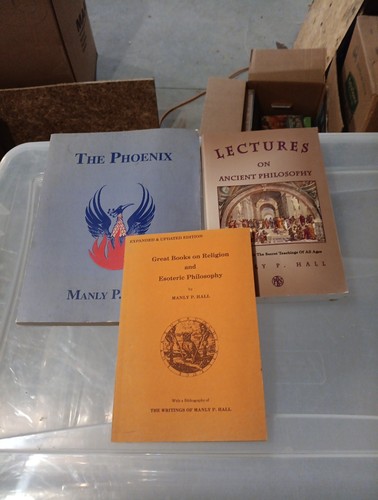 GB260 3 Bücher Lot MANLY P HALL The Phoenix Philosophical Research Society occult
