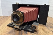Rare Antique Kodak No. 3A Folding Brownie Model A Red Bellows Camera