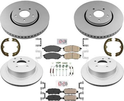 Front & Rear Performance Coated Disc Brake Rotors Pads For Infiniti FX45 06-08