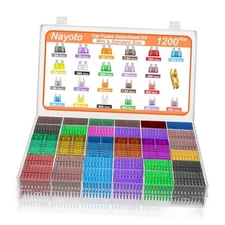 pcs Car Fuses Assortment Kit, 520PCS Standard Fuse Kit & 680PCS Mini Fuses 1200