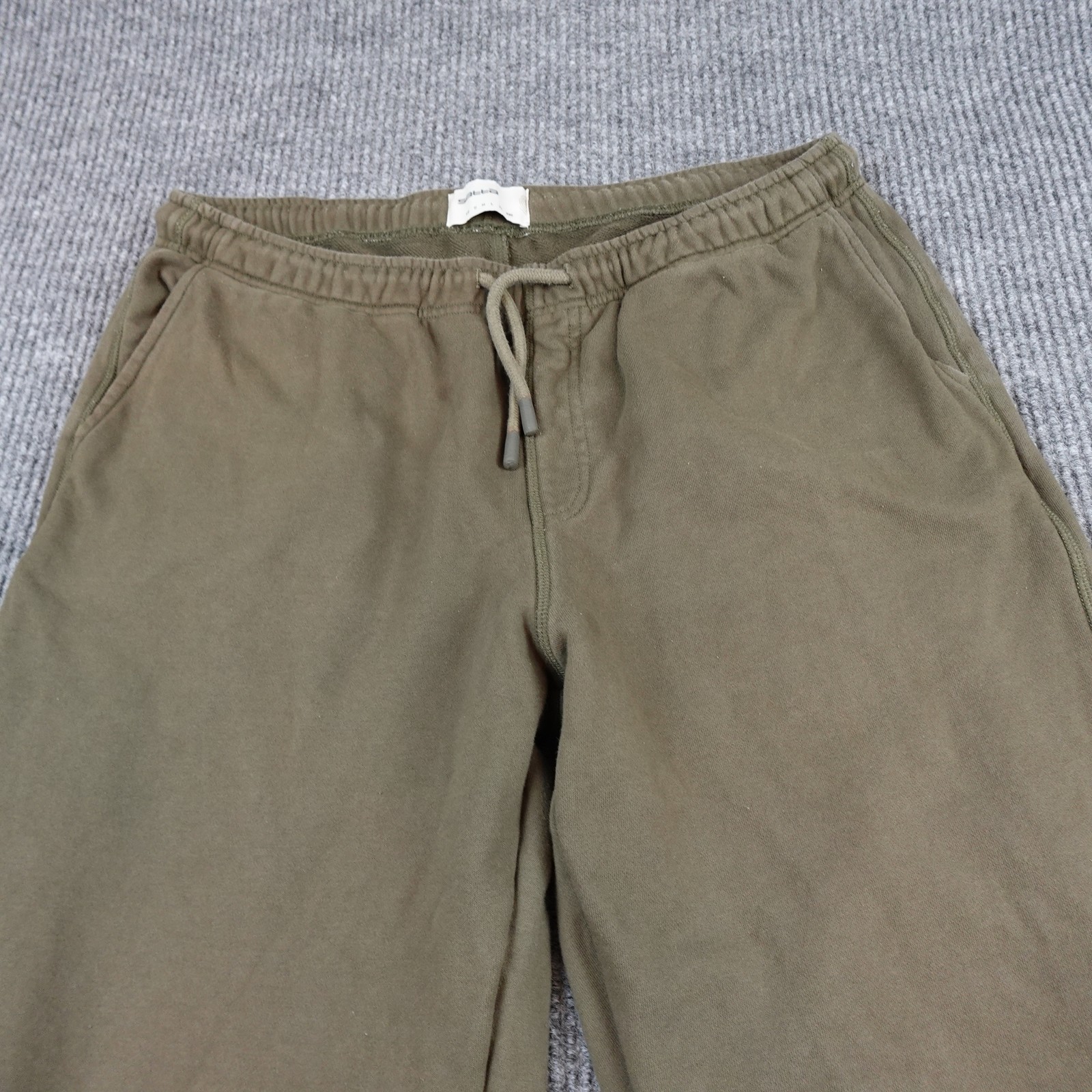 Satta Livity Fleece Jogger Pants Mens Medium Green Organic Cotton Pockets - second product detail image