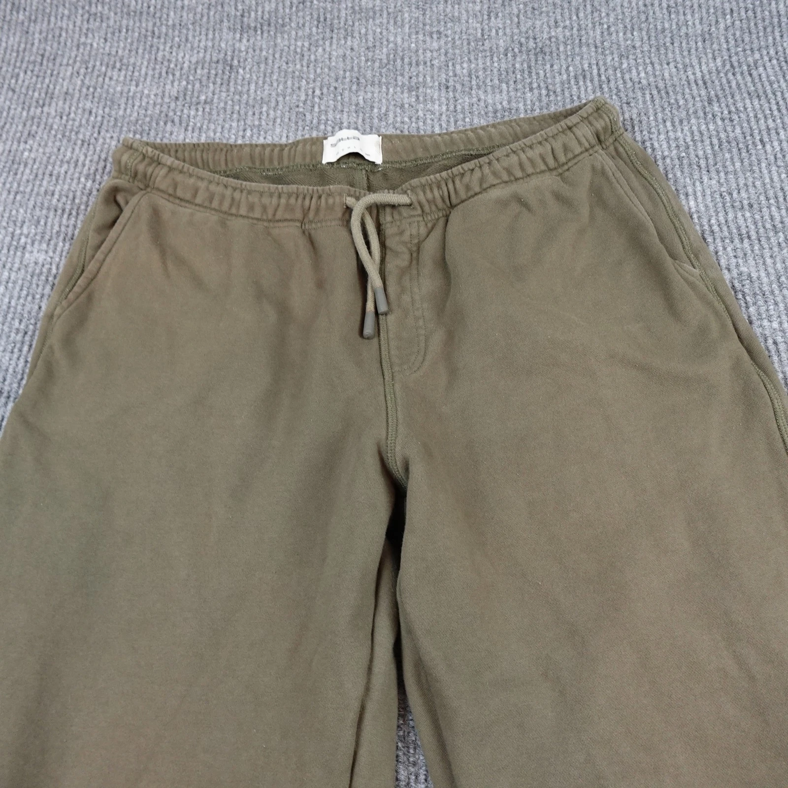 Satta Livity Fleece Jogger Pants Mens Medium Green Organic Cotton Pockets image 2
