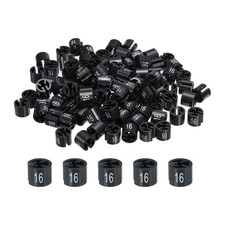 100 x Clothes Hanger Marker Colored Hanger Sizer Garment Tag Number 16 Black