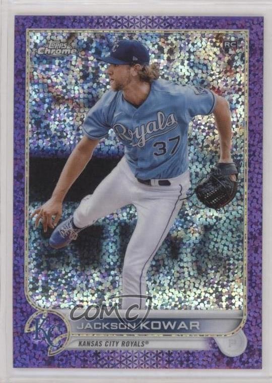 2022 Topps Chrome Purple Speckle Refractor 96/299 Jackson Kowar #188 fm0