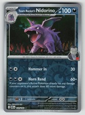 Team Rocket's Nidorino 118/182 Common Destined Rivals Pokemon Reverse Holo LP
