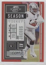 2020 Panini Contenders Optic Season Ticket Red Prizm 40/125 Josh Jacobs #32 4f5