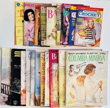 Vintage Retro Crochet Needlework Knitting Craft Books Patterns Guides Lot of 21