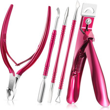 Nail Clipper False Nails Tip Cutter Set Cuticle Trimmer Nipper with Acrylic Clip