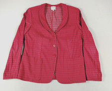 Armani Collezioni Jacket Womens 12 Red Textured Blazer Dressy Made In Italy