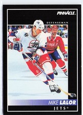 1992-93 Pinnacle #123 Mike Lalor Winnipeg Jets