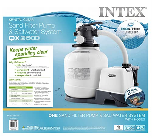 Intex QX2600 2,650 GPH Krystal Clear Sand Filter Pump & Saltwater Systems wit... - Picture 10 of 11