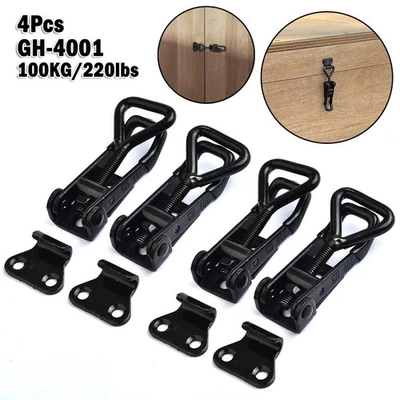 For Placards à Bascule Pince 100KG/100kg 4Pcs Noir Tout Neuf Haute Qualité - Photo 1/4
