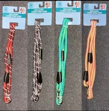 48 Inch Reflective Leash with Metal Clasp Rope Style Leash - 4 for $10 Dog Leash