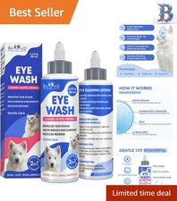 Gentle Pet Eye Drops Tear Stain Remover for Dogs Cats - Soothe Clean