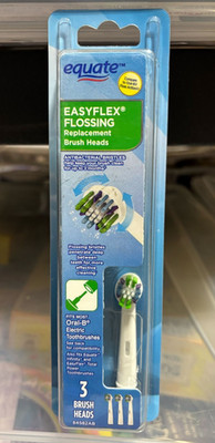 Equate EasyFlex Floss Effects | Replacement Brush Heads - 3 count Sealed