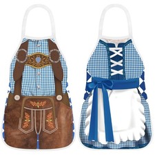Hillban 2 Pcs German Oktoberfest Apron for Children Oktoberfest Boy Girl Coup...