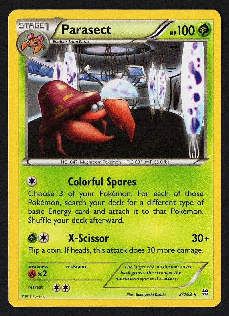 Parasect 2/162 XY BREAKthrough 2015 Pokémon TCG