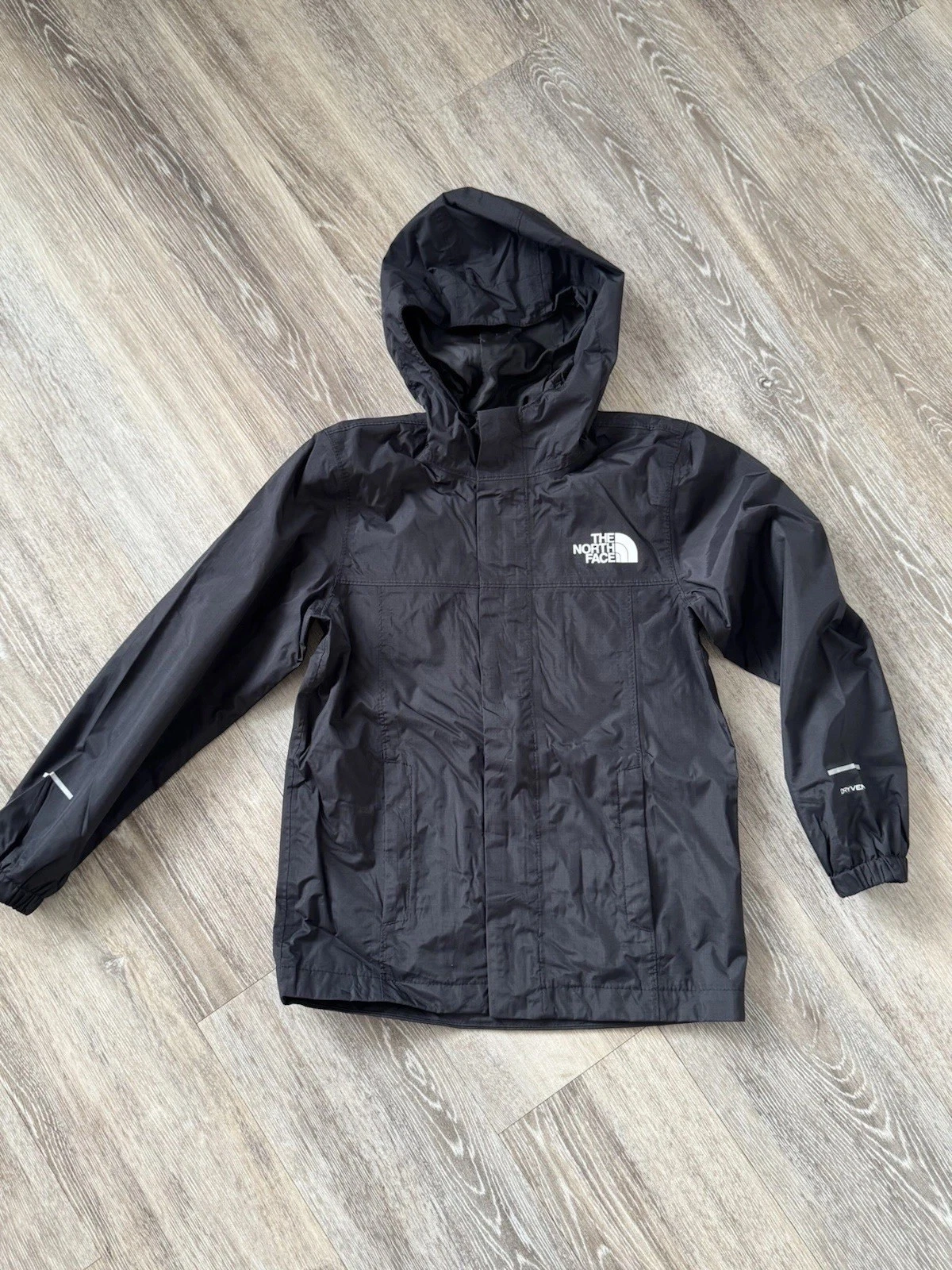 The North Face Jacket Age 6 Boys Black Windbreaker Hooded Dryvent Unisex Rain