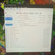 Western Digital | WD Blue SN570 | 500GB | M.2 NVMe SSD | Health Status: 99% ||