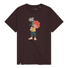 T-Shirt Bavarois Pumuckl Édelweiss Rouge Foncé Pour Hommes En Coton Bio Regular