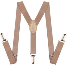 Men'S Heavy Duty Suspenders High Elastic Adjustable Braces with 3 Strong Clips f