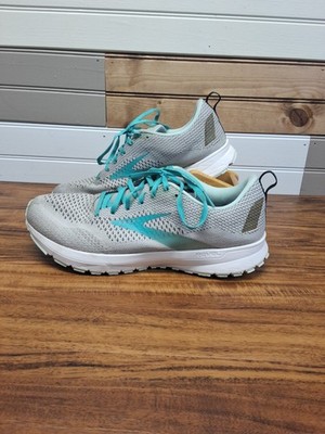 Brooks Revel 4 Gray Teal Running Sneakers Training Athletic Shoes Womens Size 12