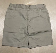 French Toast Girls’ Plus Size 12.5 Elastic Waist Pull-On Uniform Shorts in Khaki