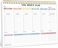 Undated Weekly Planner - 8.5" X 11" Undated Daily Productive Weekly to Do List N