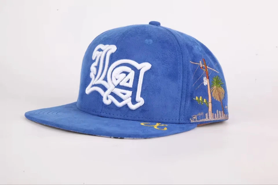 LA" Suede SNAPBACK BLUE. TELEPHONE POLE EDITION" CAPTAINZ - Image 3 of 4