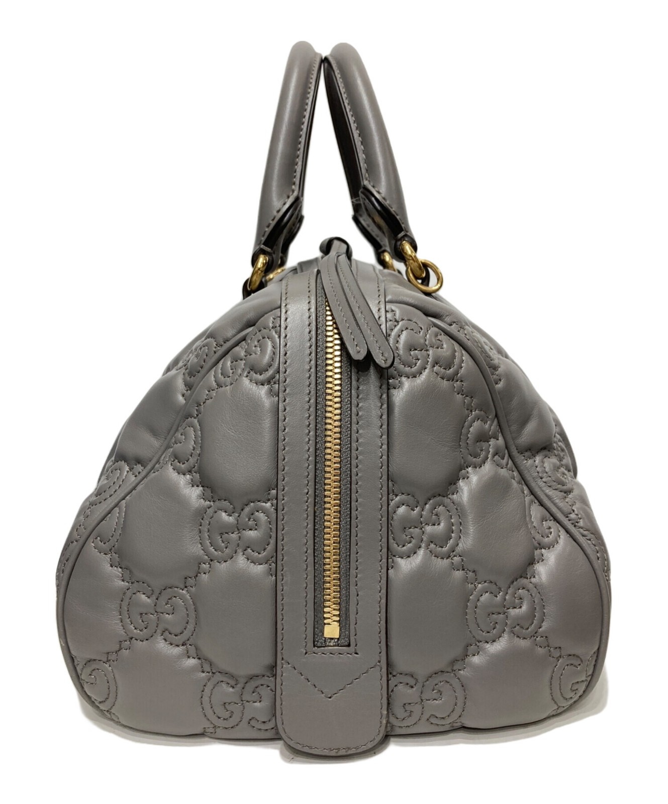 Gucci GG Matelasse Handbag Gray Leather 702242 Top Handle Bag SN2560 thumbnail 24