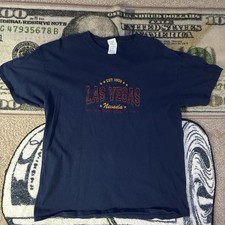 Navy blue vintage Las Vegas Nevada single stitch t-shirt streetwear SIZE XL