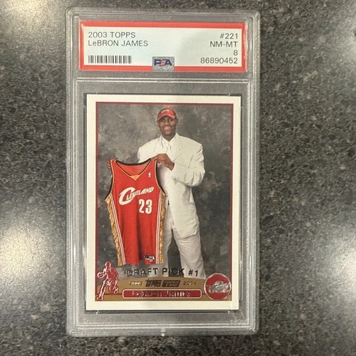 2003-04 Topps - Draft Pick #1 LeBron James #221 RC PSA8