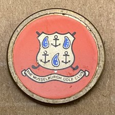 Very old Musselburgh Golf Club Brass Stem Golf Ball Marker 1980s Rare Scotland