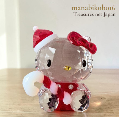 Swarovski Hello Kitty Santa With Box Merry Christmas japan Used Sanrio